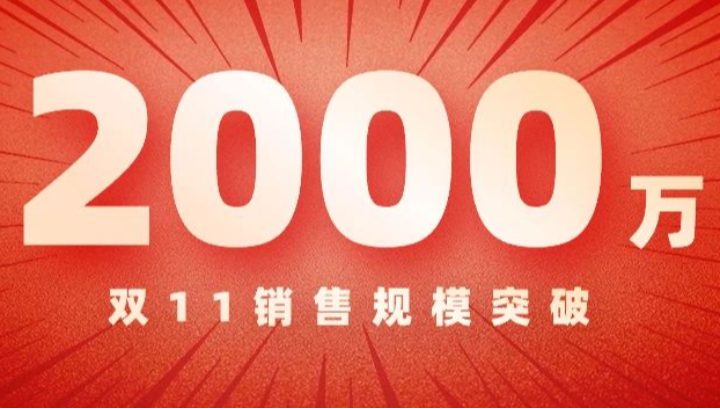 2000万！仪表“双11”再冲破